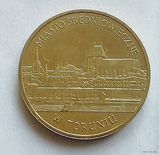 Польша 2 злотых 2007. Средневековый Торунь.