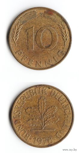 10 пфеннигов Германия 1978 года(G)