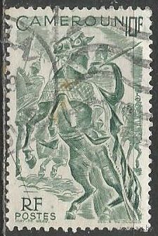Камерун(Французский). Воин на коне. 1946г. Mi#285.