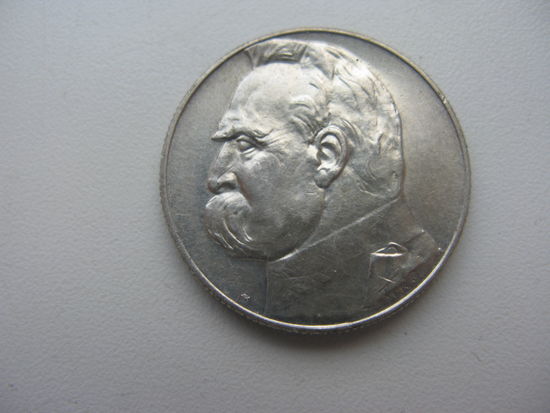 Польша 1938 г. 5 злотых Пилсудский  ( ОЧЕНЬ  хорошее состояние )