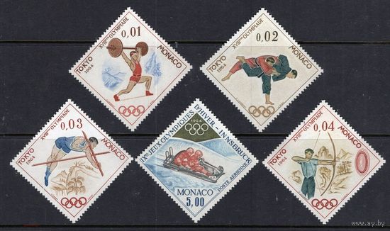 Монако 1964 ** Спорт Олимпийские игры в Токио и Инсбруке