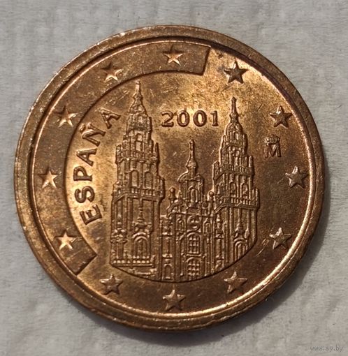 Испания 2 евроцента, 2001 (14-15-15)