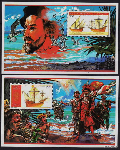 1986 Джибути  Корабли с парусами КОЛУМБ АМЕРИКА  MNH