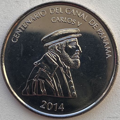 Панама 1/2 бальбоа 2014 г. 100 лет Панамскому каналу