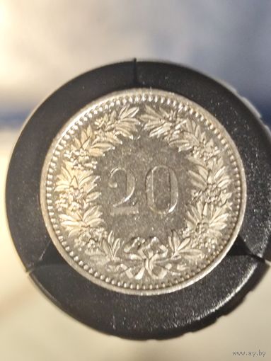 Швейцария 20 раппенов 1989
