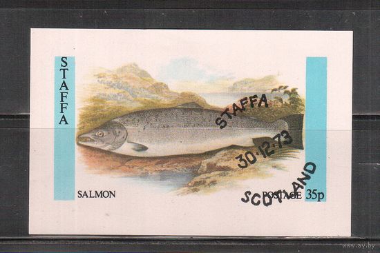 Стаффа(Шотландские ос-ва)-1973 , гаш. , Морская  Фауна,Рыбы,