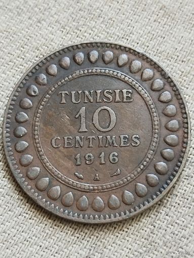 Распродажа - Тунис 10 сантимов 1334 (1916г.),Французский протекторат