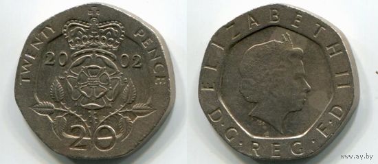 Великобритания 20 пенсов 2002 г