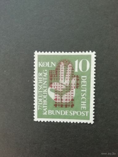 ФРГ 1956 марка "Немецкий католический день, Кельн" (чистая, без клея) Mi. 239 каталог 3.60 евро