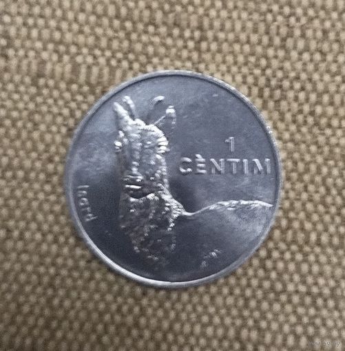 Андорра 1 сантим 2002 Пиренейская серна