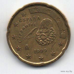 КОРОЛЕВСТВО ИСПАНИЯ. ЕВРОПЕЙСКИЙ СОЮЗ. 20 ЕВРОЦЕНТОВ 1999