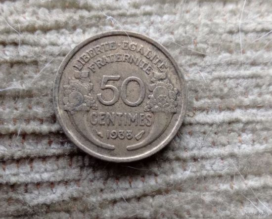 Werty71 Франция 50 сантимов 1938 Морлон
