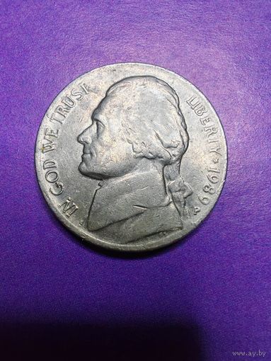 США 5 центов 1989 P