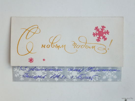 Пинская  с новым годом 1969 9х14  см