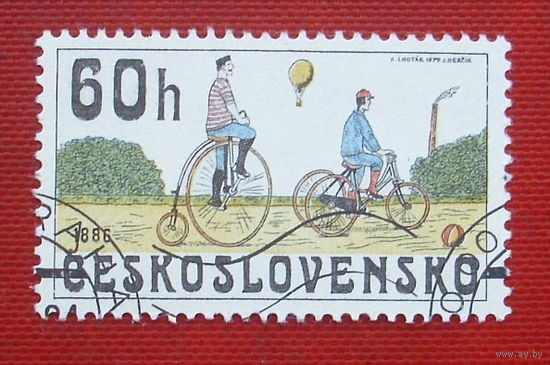 Чехословакия. Велосипеды. ( 1 марка ). 3-7.