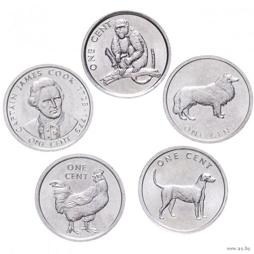 Острова кука набор 5 монет 2003 UNC