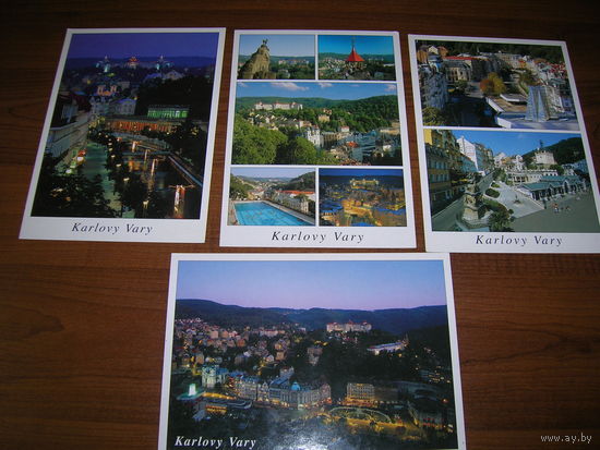 Карловы Вары 2004 год 4 штуки Одним лотом Чистые с надписью