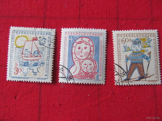 ЧССР. 1958. Конкурс детского рисунка. Сер. 3 м.