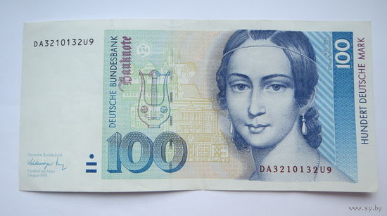 Германия ФРГ 100 марок 1991г.