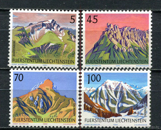 Лихтенштейн - 1990 - Горы - [Mi. 993-996] - полная серия - 4 марки. MNH.  (Лот 99Gс)-T2P5