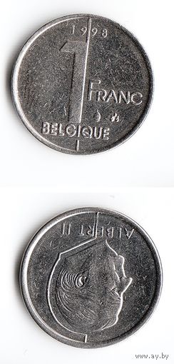 1 франк Бельгия 1998 года