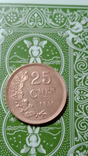 Люксембург 25 сантимов 1930