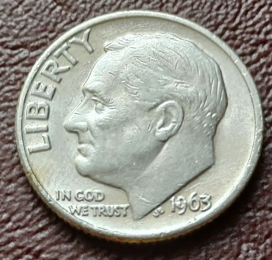 США 10 центов , 1963    D   ( 1-1-2 )