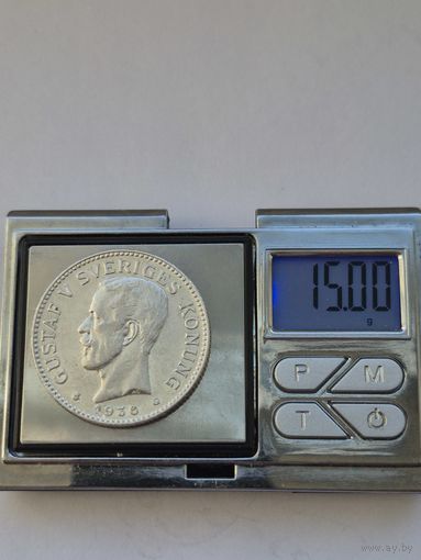 2 кроны Швеция 1936 года (Король Густав V (1908 - 1950). Серебро 800 пробы. S45481.
