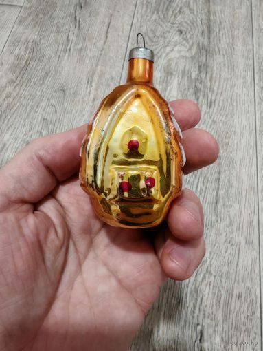 Игрушка елочная советская домик