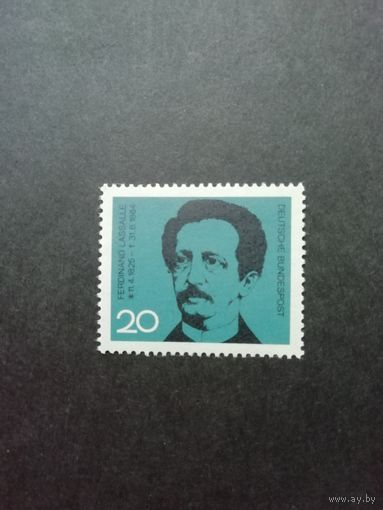 ФРГ 1964 Марка "100 лет со дня смерти Фердинанда Лассаля" (чистая**) Мi.443 каталог 0.30 евро