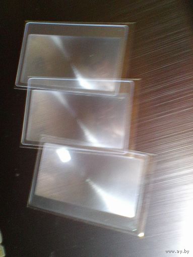 Четыре Карманных Лупы для Чтения - Одним Лотом - Размеры: 5,5х8,5 см.