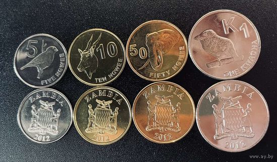 Замбия набор 4 монеты 2012 UNC