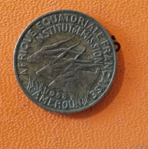 Французская Экваториальная Африка 5 франков, 1958 г., KM# 10