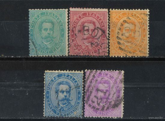 Италия Кор 1879 Умберто I Стандарт #37-40,42.