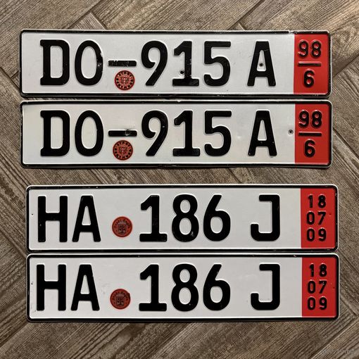 Номера автомобильные для коллекции (цена за пару)