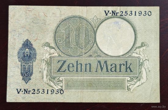 1906 год Германия 10 марок