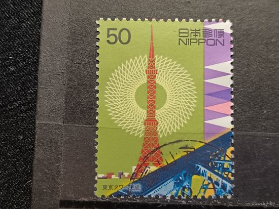 Япония, 2000. Токийская телебашня. Mi-1,8 евро гаш.