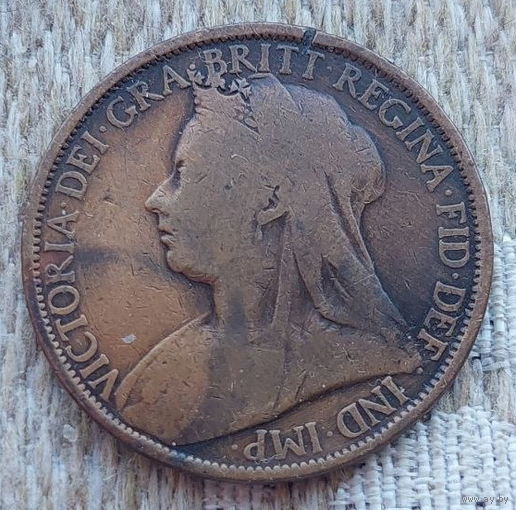 Великобритании 1 пенни 1896 года. Королева Виктория. Британия. Предложи свою цену или обмен!