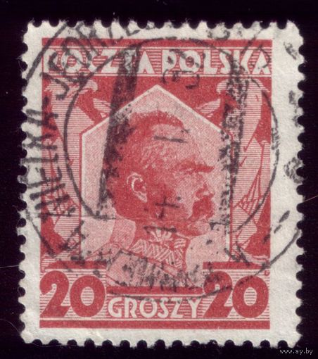 1 марка 1927 год Польша Пилсудский 245