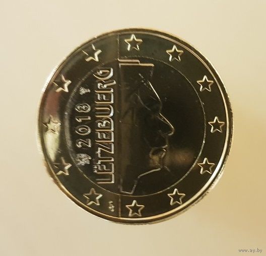 1 евро 2018 Люксембург UNC из ролла