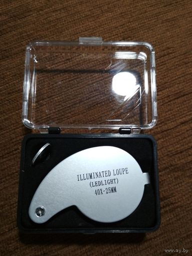 Лупа ювелирная 40 х кратная 25мм. с подсветкой