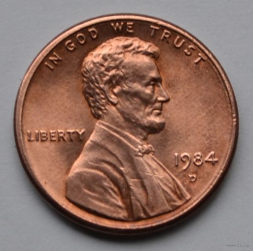 США, 1 цент 1984 г. D