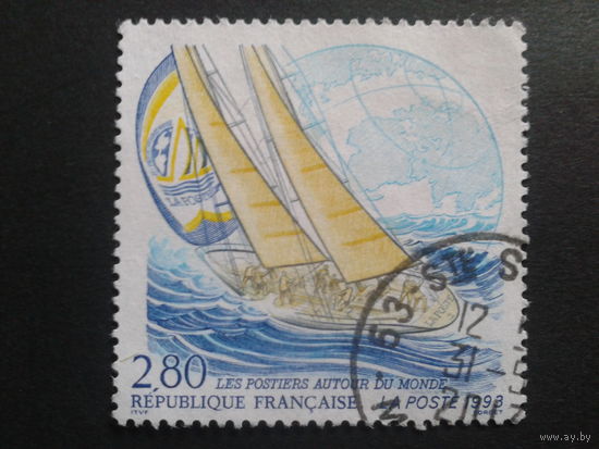 Франция 1993 парусная яхта
