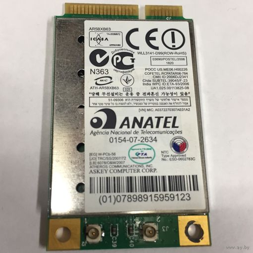 WiFi для ноутбука. Wi-Fi модуль WLL3141-D99 AR5BXB63 miniPCI-E