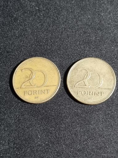 ВЕНГРИЯ 20 Форинтов 1993 и 2005