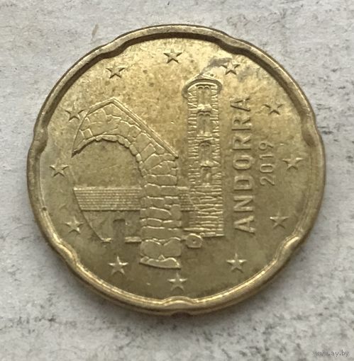 Андорра 20 евроцентов 2019 - Церковь Сант Марти де ла Кортинада