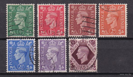 16.Br. Великобритания. Георг VI. 1941/47 гг. Стандарт. Mi.##221x-227x.