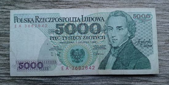 Werty71 Польша 5000 Злотых 1988 банкнота