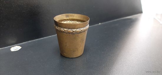 Царска антикварная рюмка стопка. Бронза.