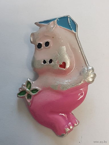 Брошь СССР,  значок ретро,клеймо МОЮ, металл,  4 см